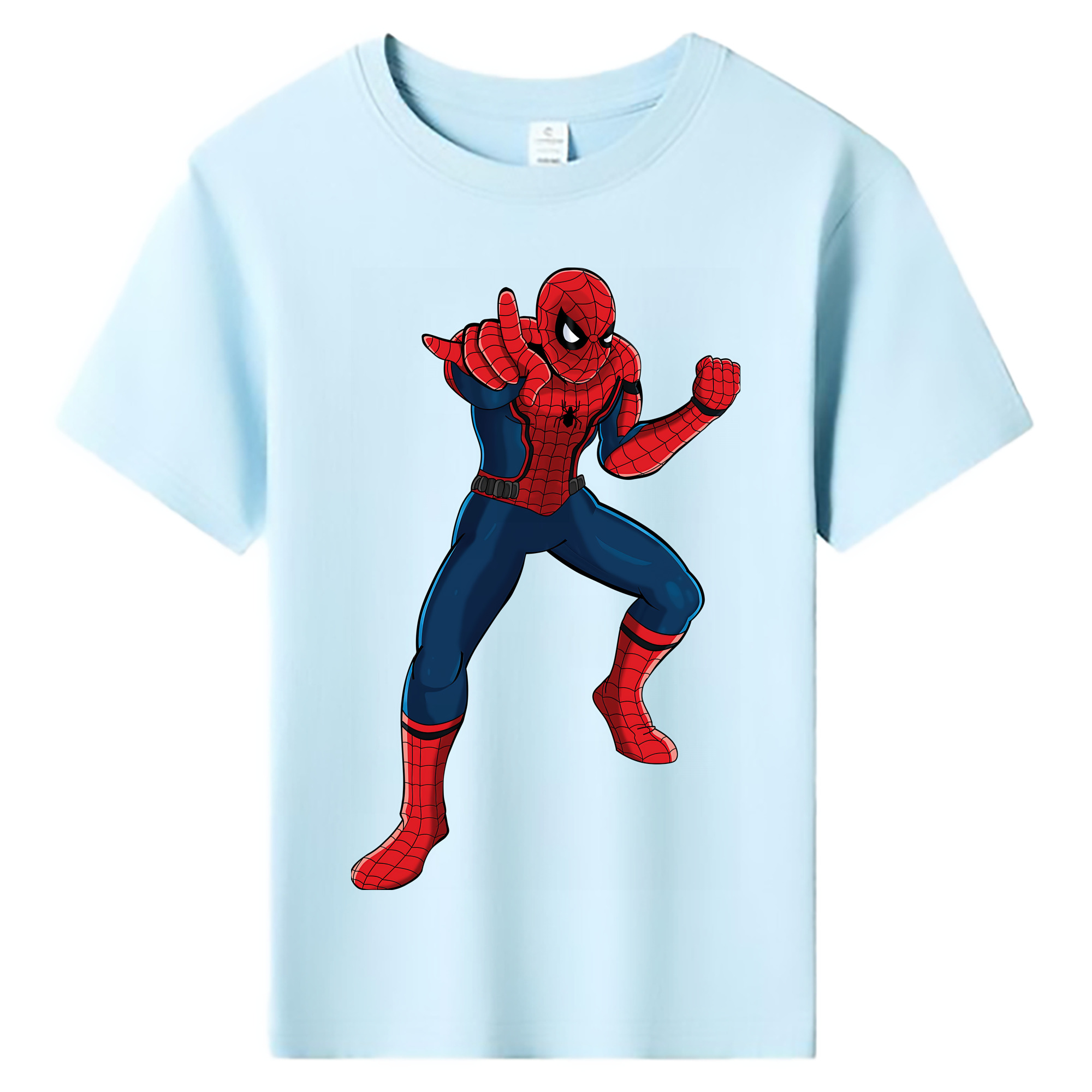 （画像用） Spider Man スパイダーマン 綿100％キッズTシャツ（フロントプリント）